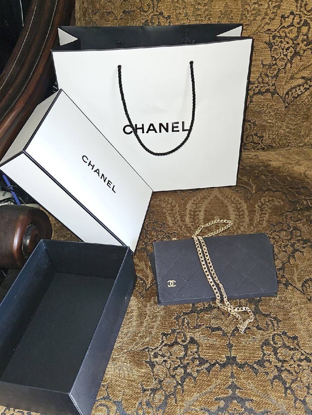Authentic Chanel Oversized Case + Custom Chain: Use as Wallet, Clutch, Crossbody